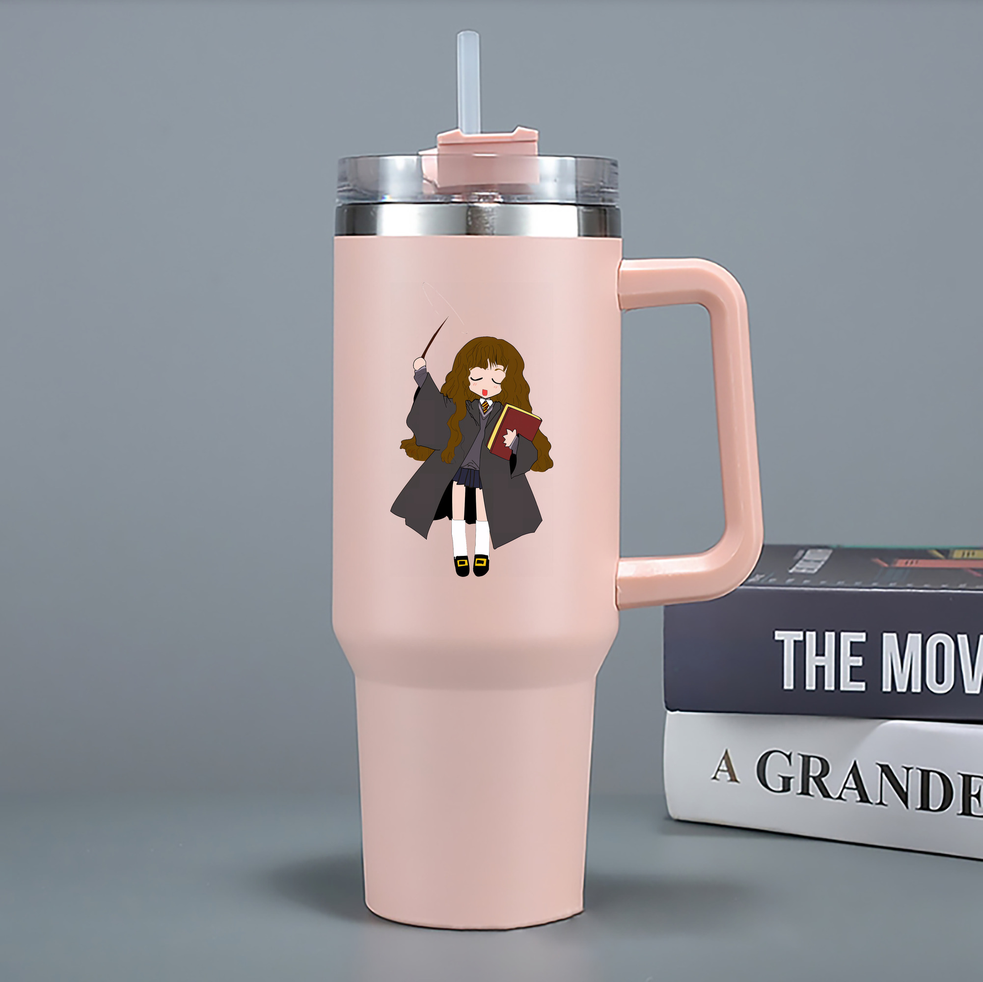 （画像用） Harry Potter ハリー・ポッターシリーズ 1200mL車用タンブラー - クリスタルステッカー（プラスチックストロー付き）
